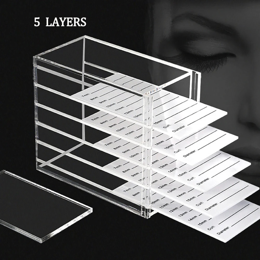 Tech Accessories Stand - 5-слойный ящик для хранения наращивания ресниц,