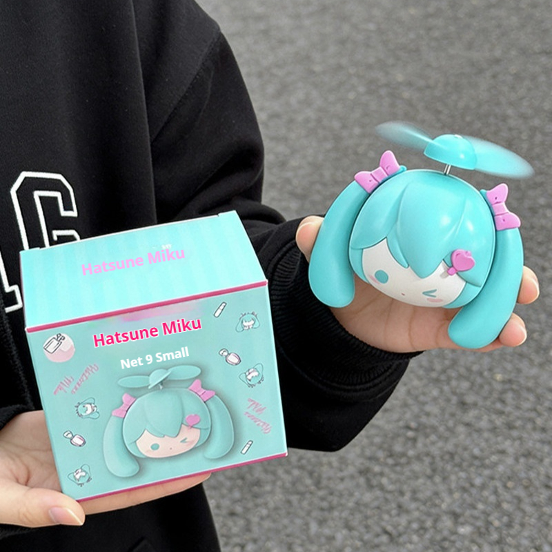Usb Fan Silent - Милый мини-вентилятор Miku, портативный, USB-перезаряжаемый, бесшумный,