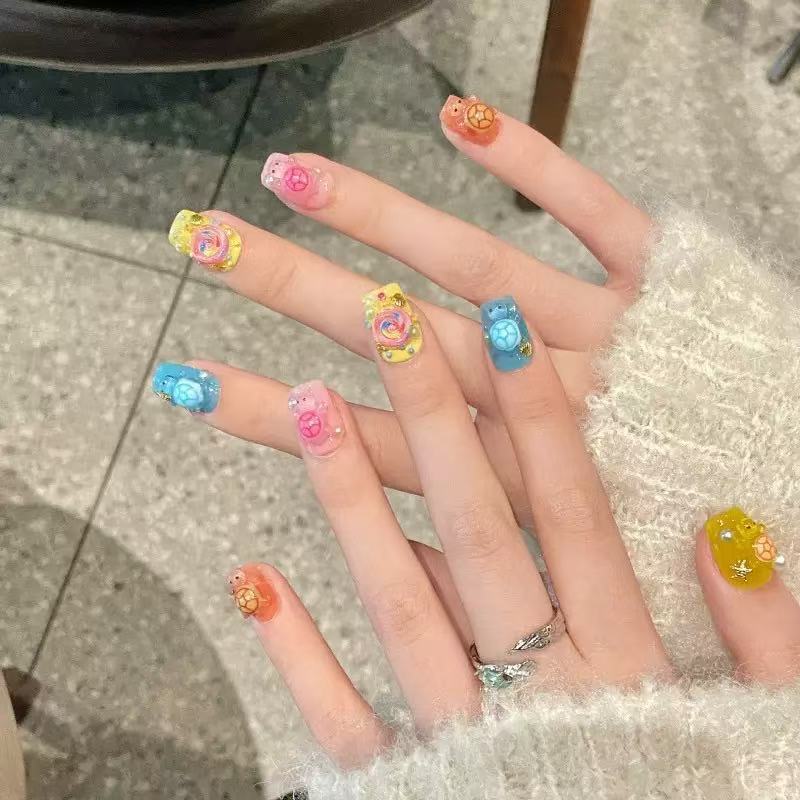 Nail Tech Accessories - 100 миниатюрных разноцветных смоляных шармов в