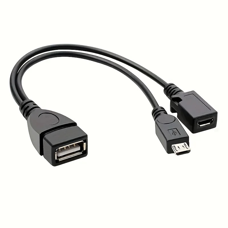 Tech Accessories Store - Адаптер-сплиттер 2-в-1 OTG USB-Micro USB для