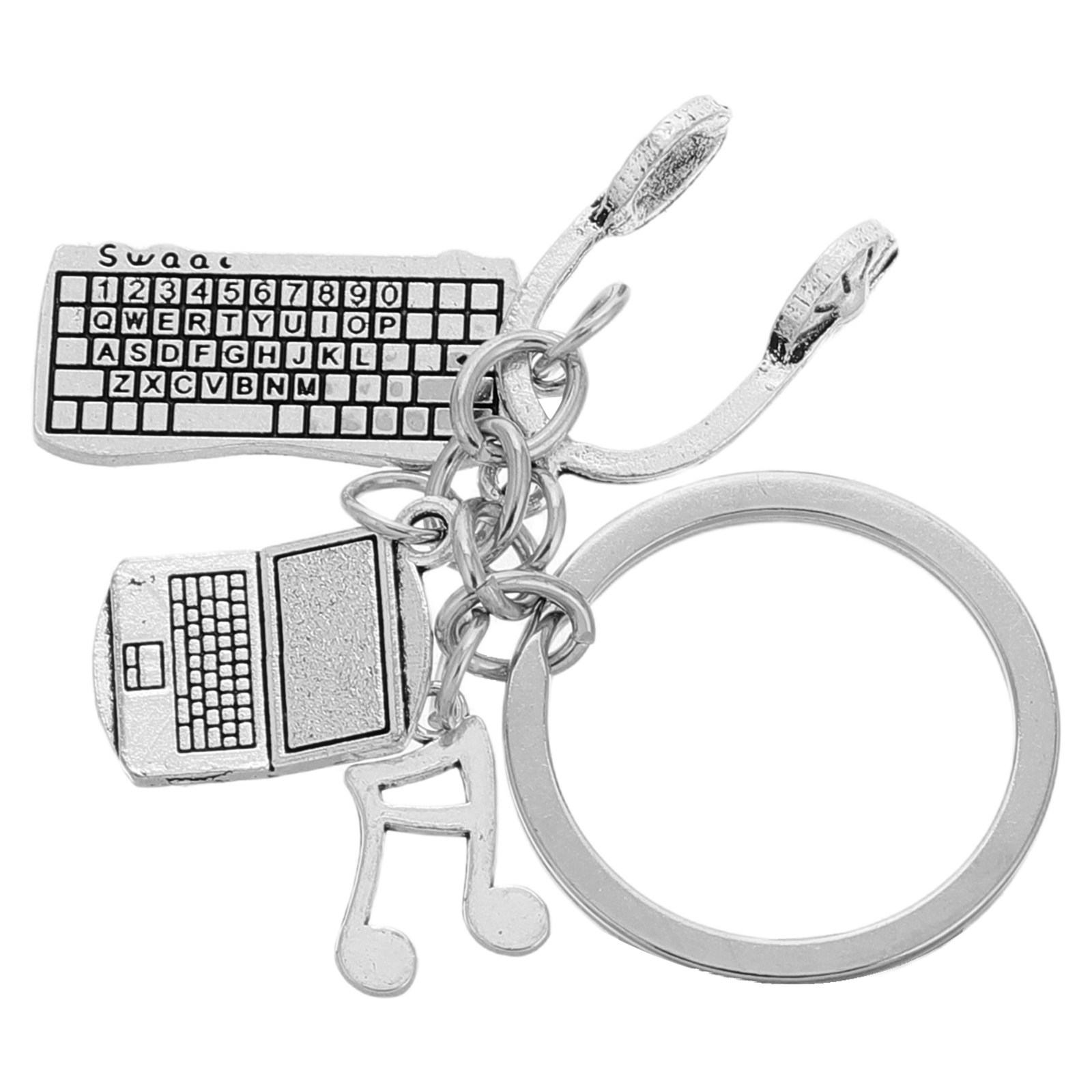 Tech Keychain Accessories - Брелок для инженера: металлическая клавиатура, мышь,
