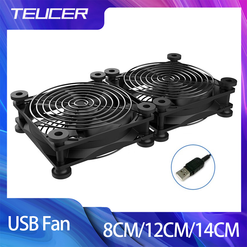 USB вентилятор TEUCER 8 см/12  – обзор и цена Usb Fan Silent