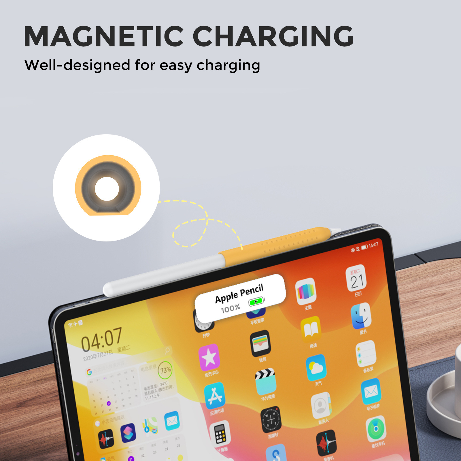 1 шт. чехол-стилус для Apple P – обзор и цена Pen Holder Magnetic