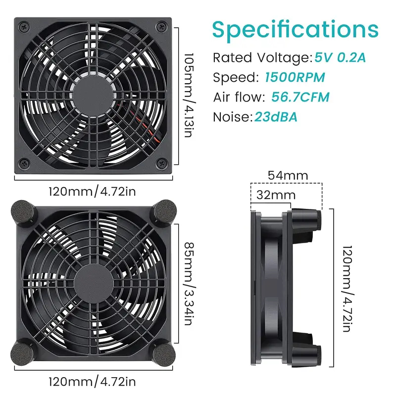 USB-вентилятор для ПК, 120 мм, – обзор и цена Usb Fan Silent