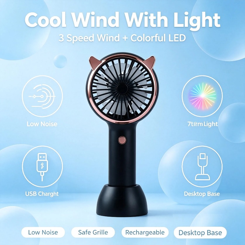 Портативный мини-вентилятор с  – обзор и цена Usb Fan Silent
